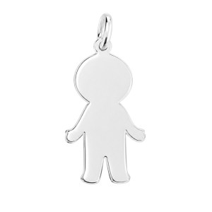 COLGANTE NIÑO DE PLATA PARA GRABAR
