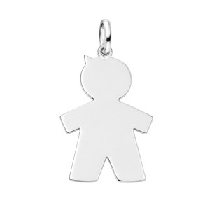 COLGANTE NIÑO GRANDE PLATA PERSONALIZADO