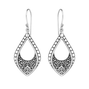 pendientes boho filigrana plateados