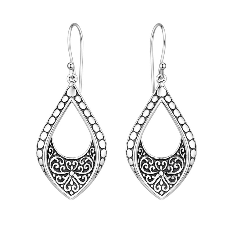 PENDIENTES BOHO FILIGRANA PLATEADOS