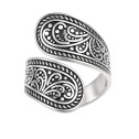 ANILLO BOHO CRUZADO PLATEADO