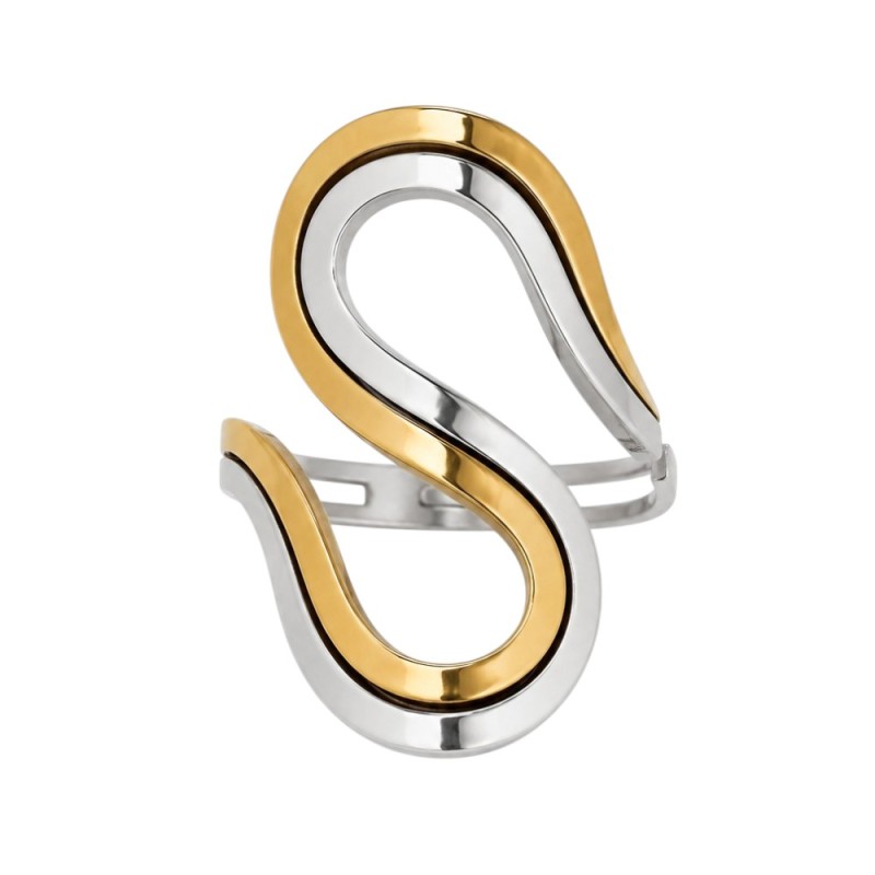 ANILLO ACERO BICOLOR AJUSTABLE
