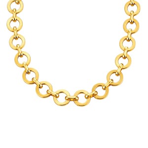 COLLAR LARGO CÍRCULOS DORADOS ALTA CALIDAD