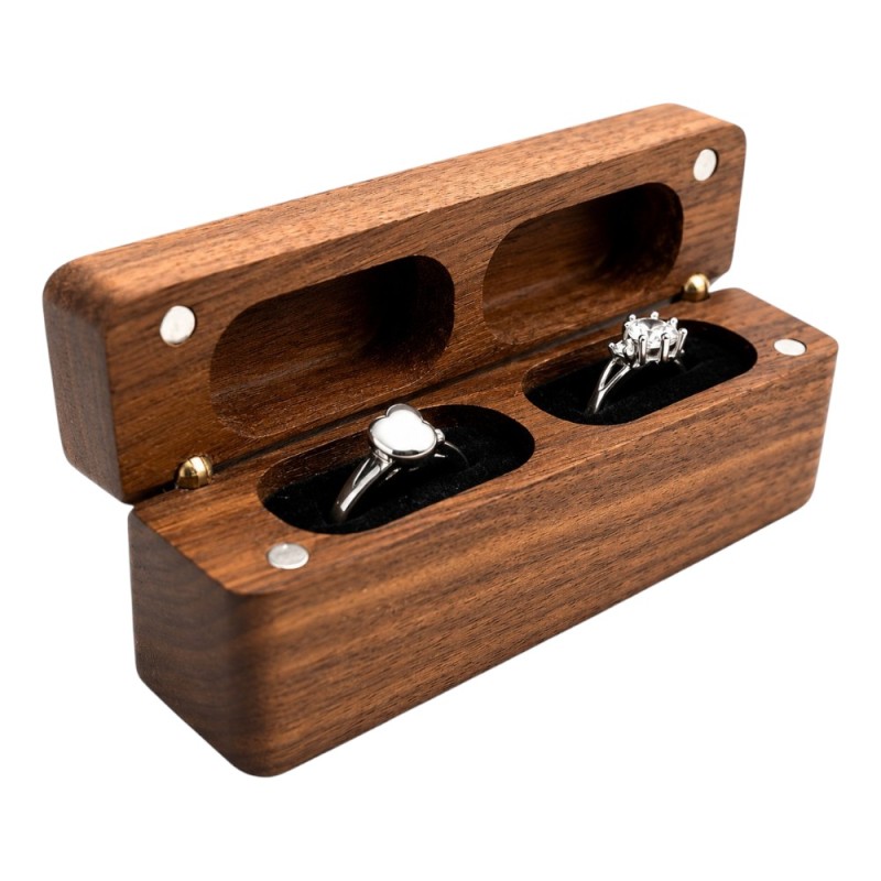 CAJA REGALO PARA ALIANZAS EN MADERA DE NOGAL
