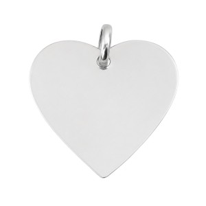 MEDALLA DE PLATA CORAZÓN  PARA GRABAR