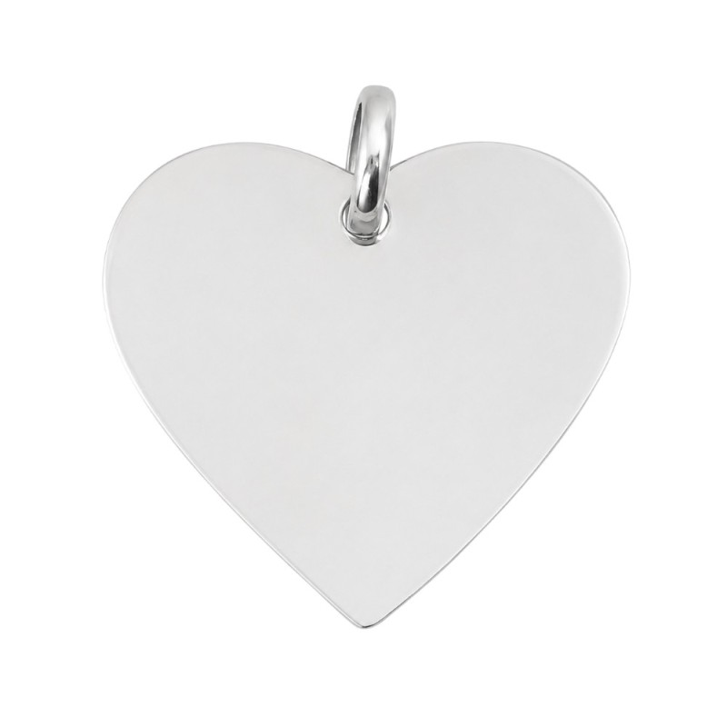 MEDALLA DE PLATA CORAZÓN  PARA GRABAR