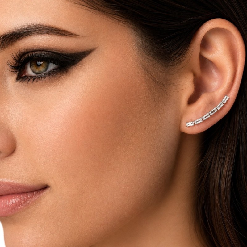 PENDIENTES TREPADORES PLATA DE 1ª LEY