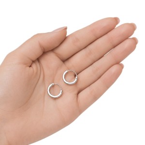 PENDIENTES AROS PEQUEÑOS PLATA DE LEY UNISEX