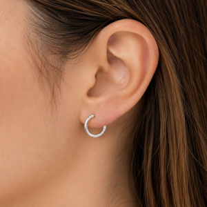 PENDIENTES AROS PEQUEÑOS PLATA DE LEY UNISEX