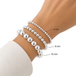 PULSERA BOLAS PLATA DE LEY, VARIOS TAMAÑOS