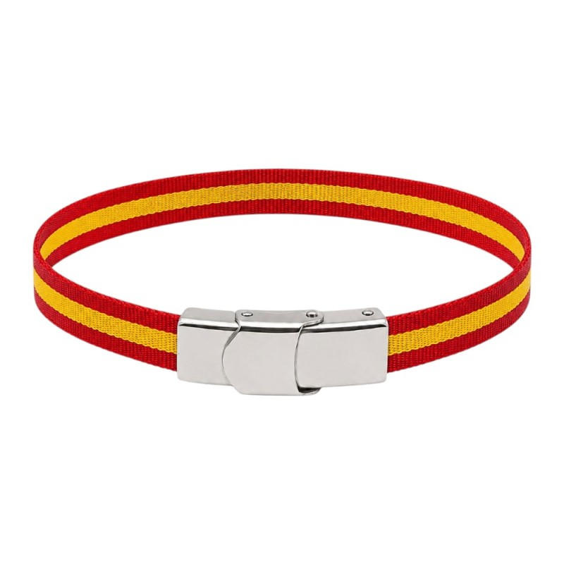 PULSERA BANDERAS ESPAÑA Y REPUBLICANA CIERRE ACERO