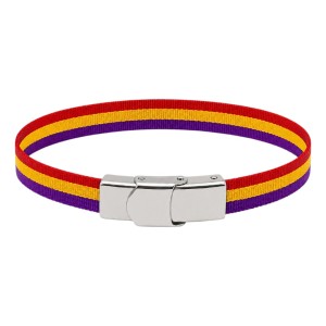 pulsera bandera republicana con cierre de acero inoxidable