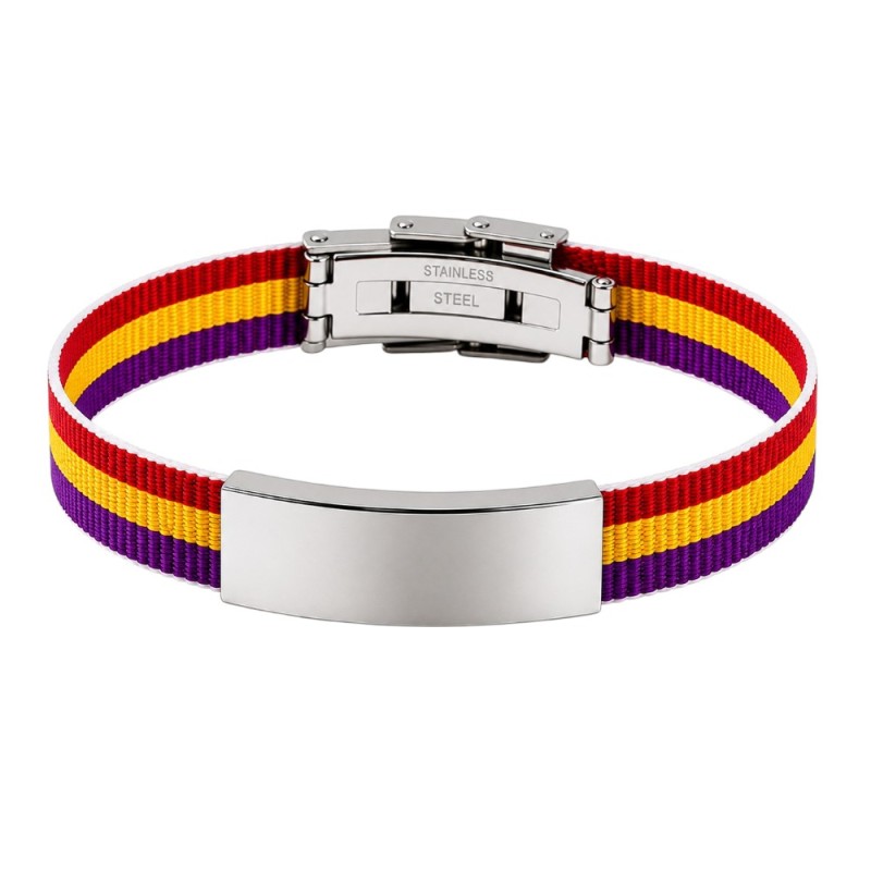 ESCLAVA BANDERAS ESPAÑA Y REPUBLICANA PERSONALIZADA