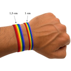 PULSERA BANDERA LGTBI ARCOIRIS, DOS UNIDADES