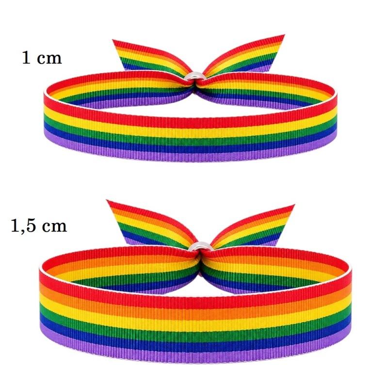 PULSERA BANDERA LGTBI ARCOIRIS, DOS UNIDADES