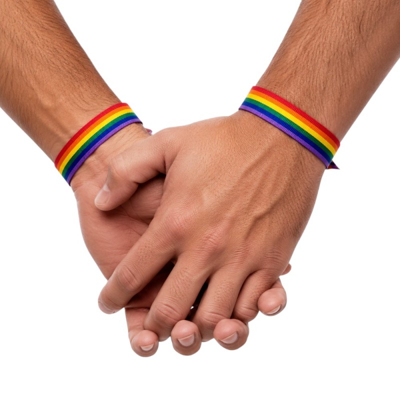 PULSERA BANDERA LGTBI ARCOIRIS, DOS UNIDADES