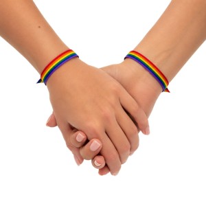 PULSERA BANDERA LGTBI ARCOIRIS, DOS UNIDADES