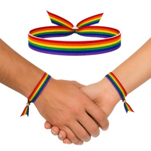 PULSERA BANDERA LGTBI ARCOIRIS, DOS UNIDADES