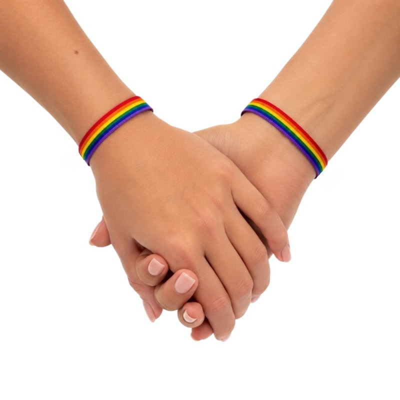 DOS PULSERAS BANDERA ARCOIRIS LGTBIQ+  ORGULLO