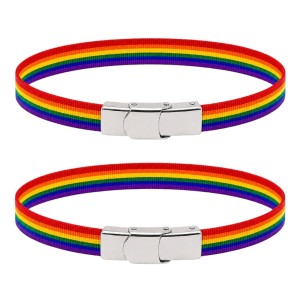 DOS PULSERAS BANDERA ARCOIRIS LGTBIQ+  ORGULLO