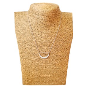 collar medio círculo plata