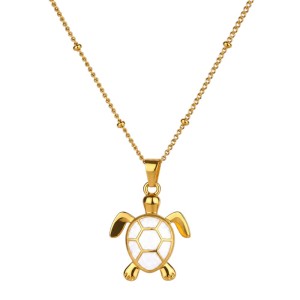 COLGANTE TORTUGA ACERO Y ORO WATERPROOF