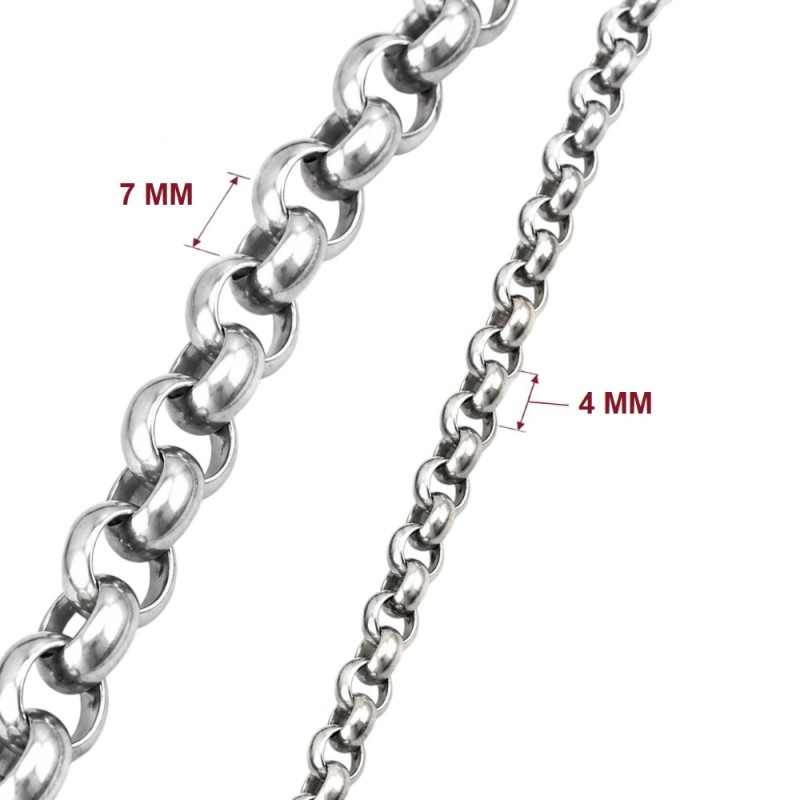 CORDÓN ROLO EN ACERO INOX, DOS MEDIDAS