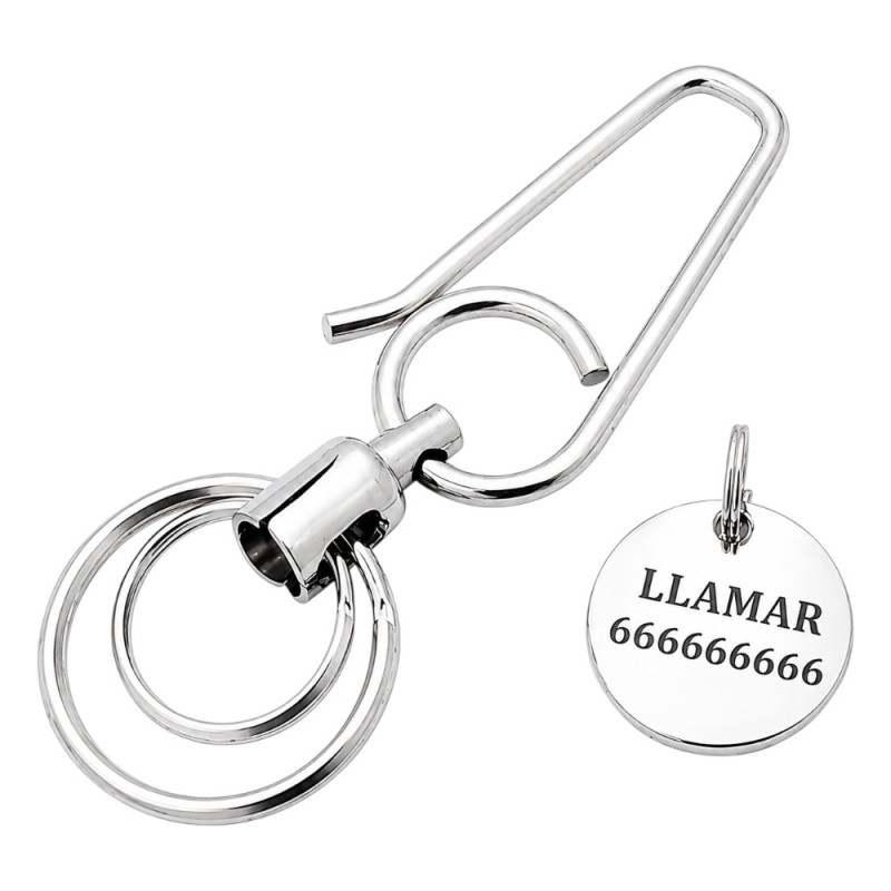 LLAVERO ACERO CON CHAPA IDENTIFICACIÓN OPCIONAL