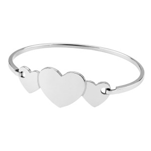 PULSERA TRES CORAZONES PERSONALIZADOS