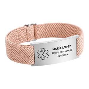 PULSERA MÉDICA ELÁSTICA PERSONALIZADA