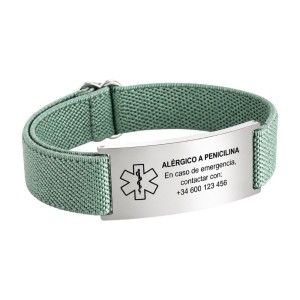 PULSERA MÉDICA ELÁSTICA PERSONALIZADA