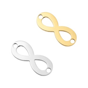 CONECTOR SÍMBOLO INFINITO ACERO PARA GRABAR