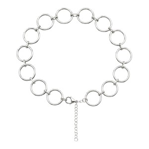 COLLAR CHOCKER CÍRCULOS, ACERO INOX