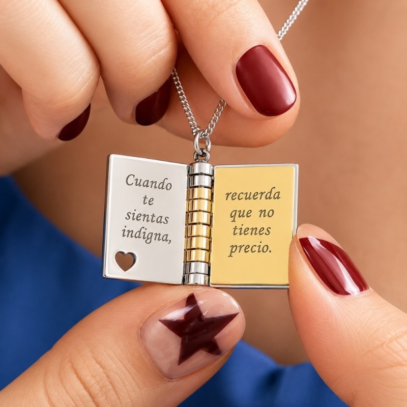 COLGANTE LIBRO PÁGINAS PERSONALIZADAS