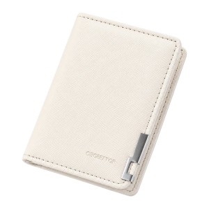 tarjetero cuero blanco personalizado
