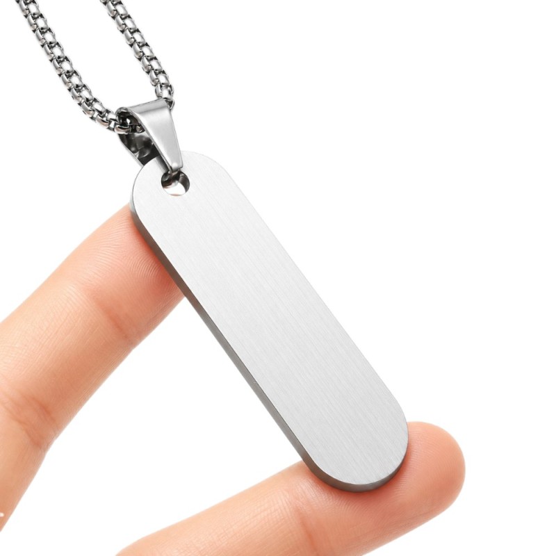 COLGANTE LARGO ACERO MATE PERSONALIZADO
