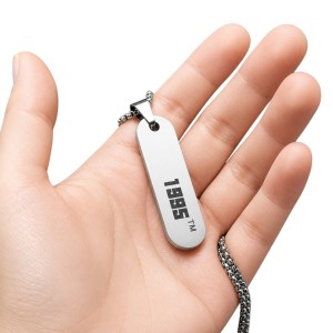 colgante largo personalizado para hombre acero inoxidable