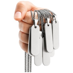colgantes de acero para hombre personalizados