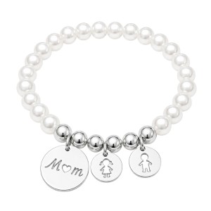 PULSERA PERLAS MAMÁ CON NIÑOS Y NIÑAS