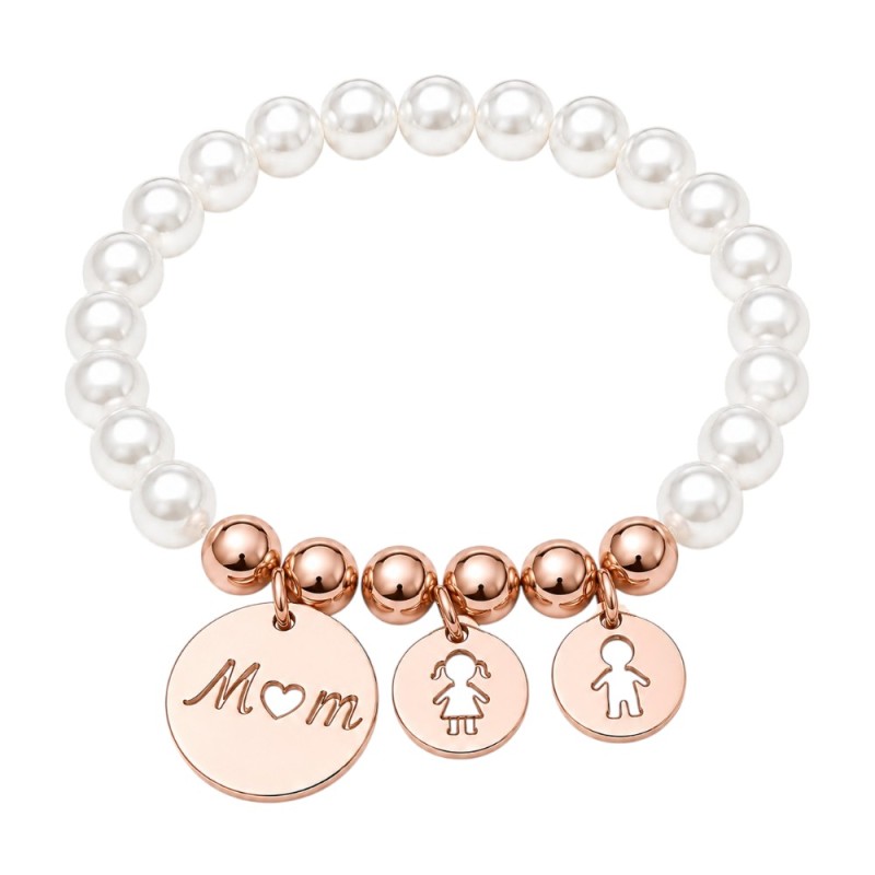 PULSERA PERLAS MAMÁ CON NIÑOS Y NIÑAS