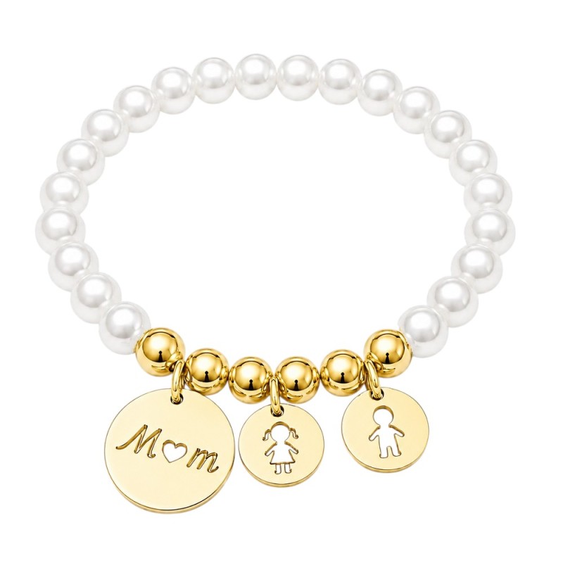PULSERA PERLAS MAMÁ CON NIÑOS Y NIÑAS