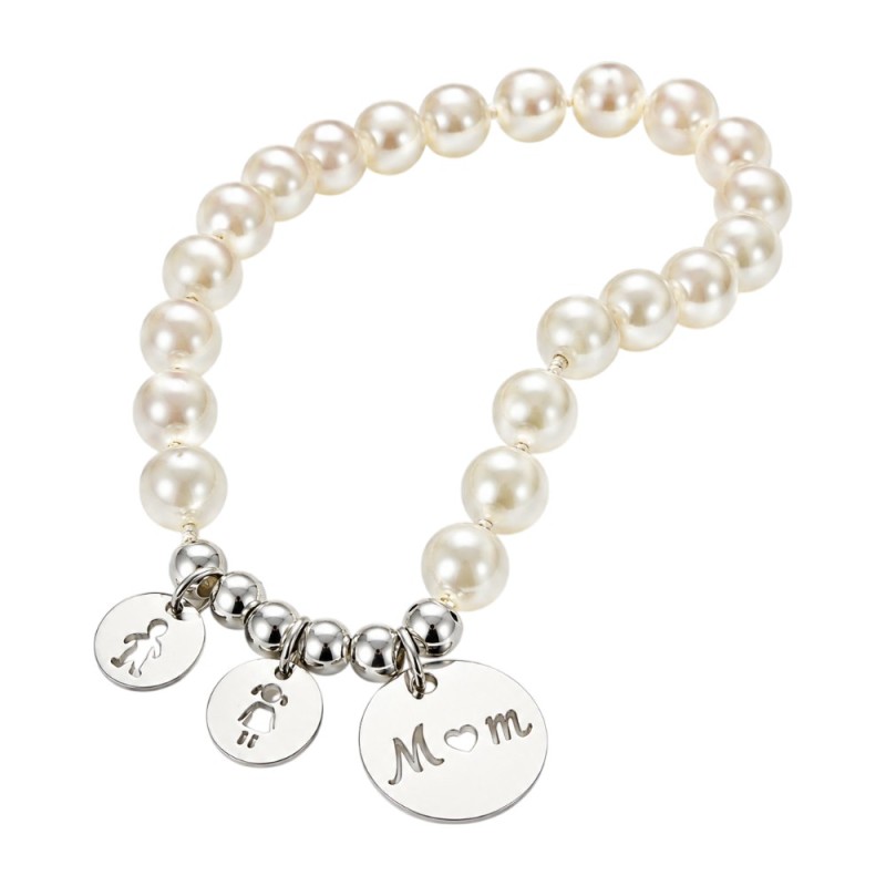 PULSERA PERLAS MAMÁ CON NIÑOS Y NIÑAS