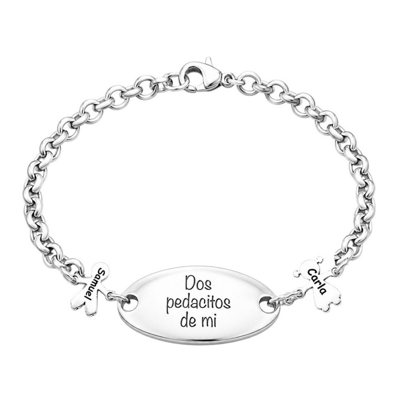 PULSERA FIGURAS NIÑOS PERSONALIZADA CHAPA OVAL