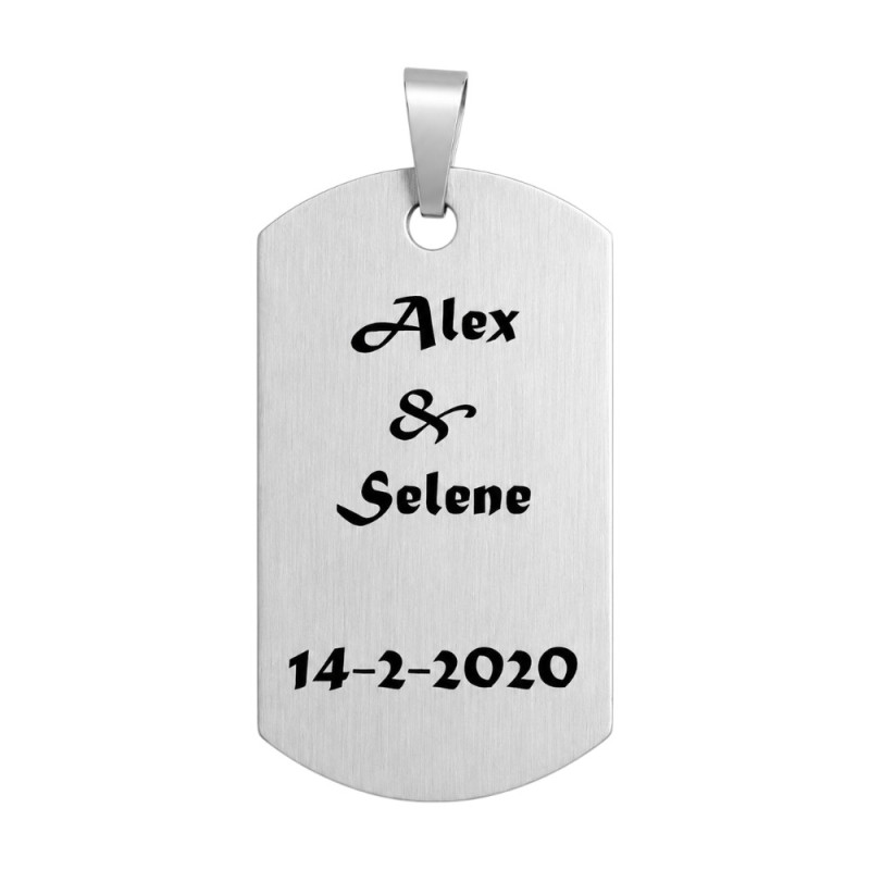 CHAPA ACERO MATE PERSONALIZADA