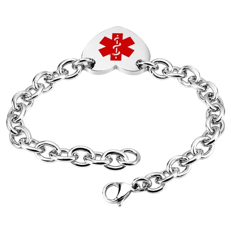 PULSERA MÉDICA MUJER CORAZÓN, ALERGIAS, ALZHEIMER