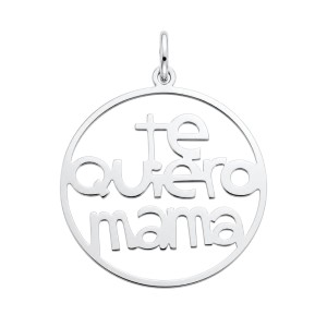 COLGANTE TE QUIERO MAMÁ PLATA DE LEY