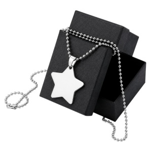 COLGANTE ESTRELLA ACERO PARA GRABAR FOTO O TEXTO