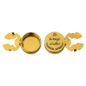 CUBREBOTONES PERSONALIZADOS DORADO VINTAGE