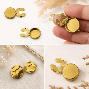 CUBREBOTONES PERSONALIZADOS DORADO VINTAGE