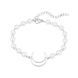 PULSERA PERLAS MEDIA LUNA